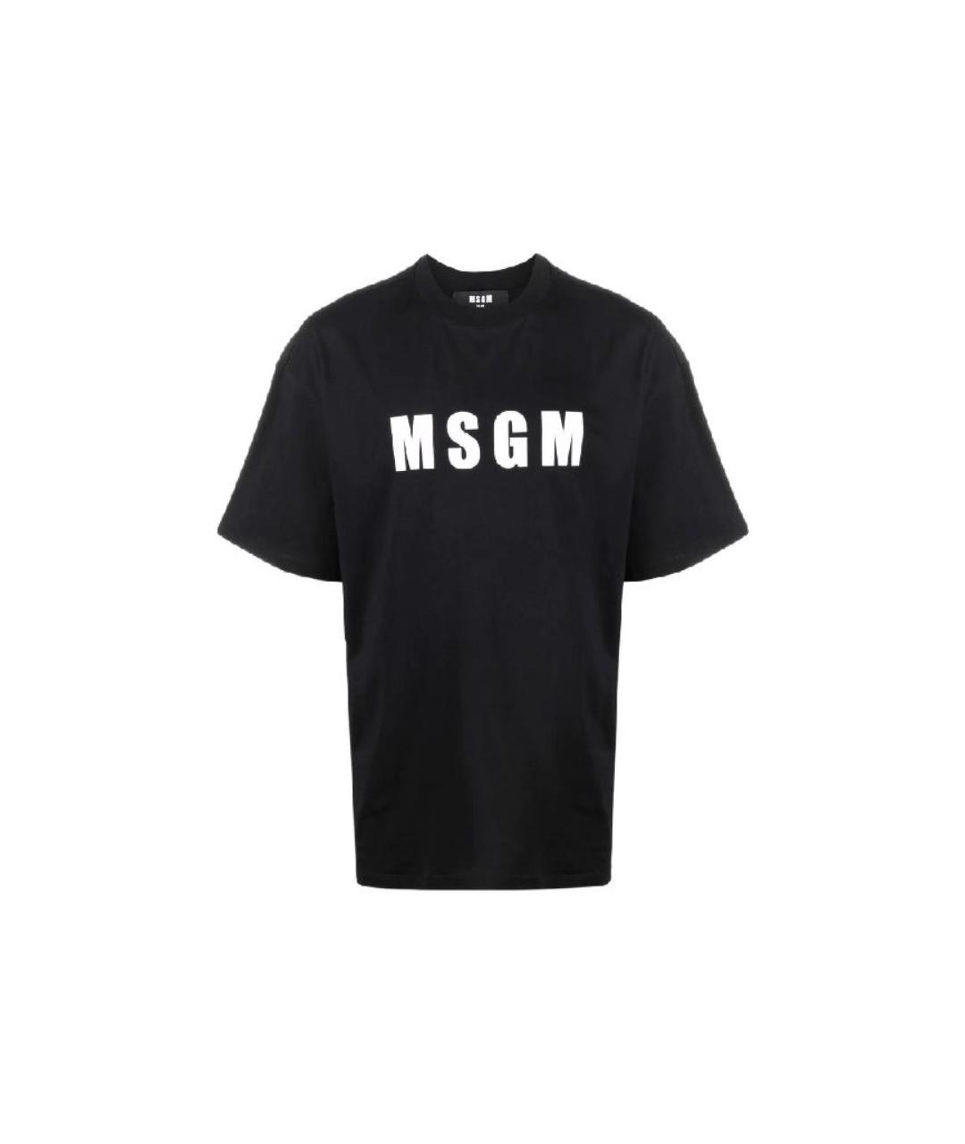 MSGM Черная хлопковая футболка, фото 9