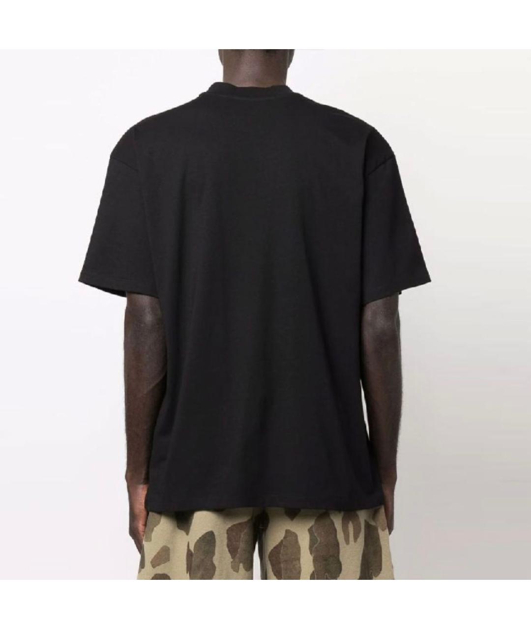 MSGM Черная хлопковая футболка, фото 5