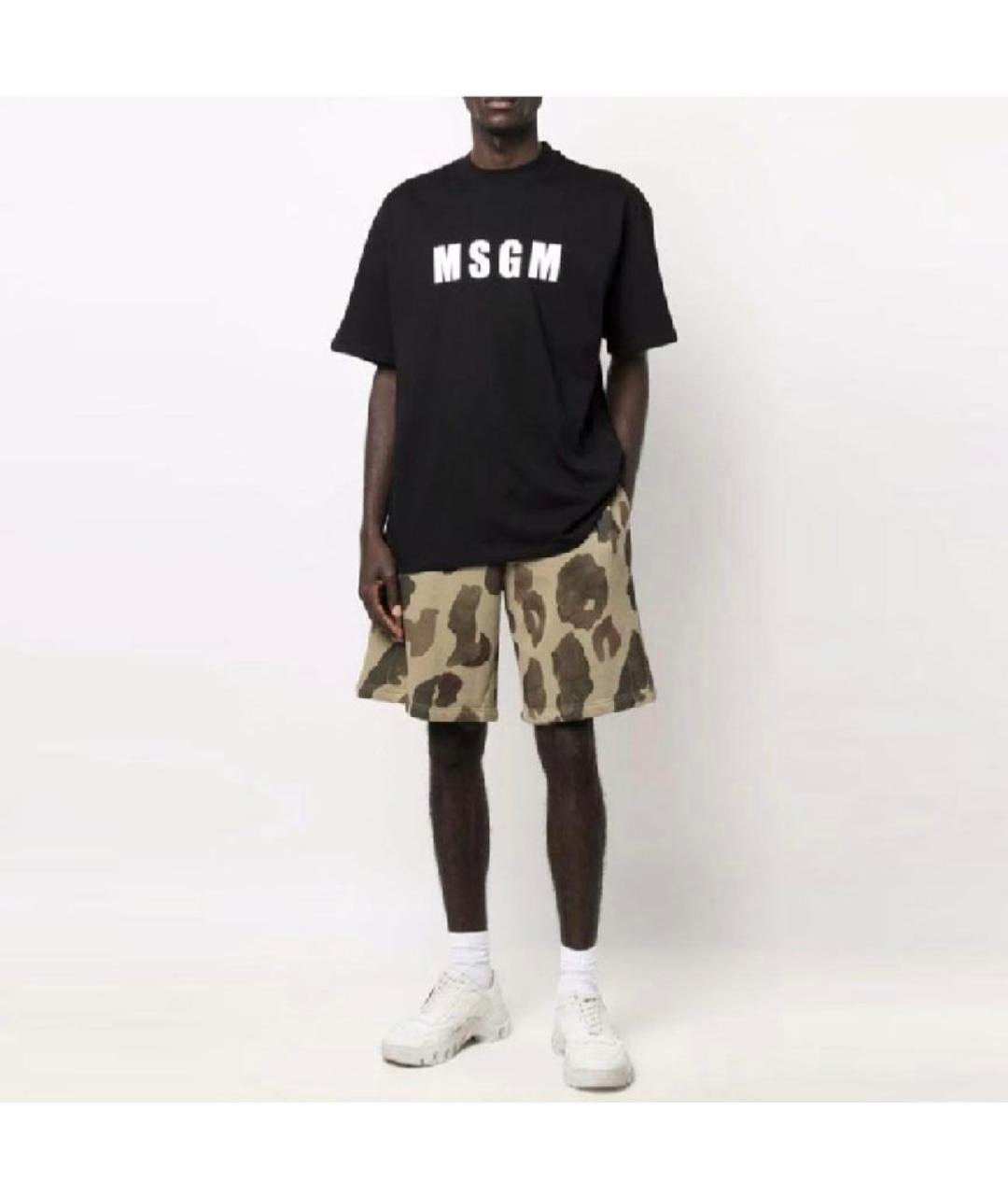 MSGM Черная хлопковая футболка, фото 5