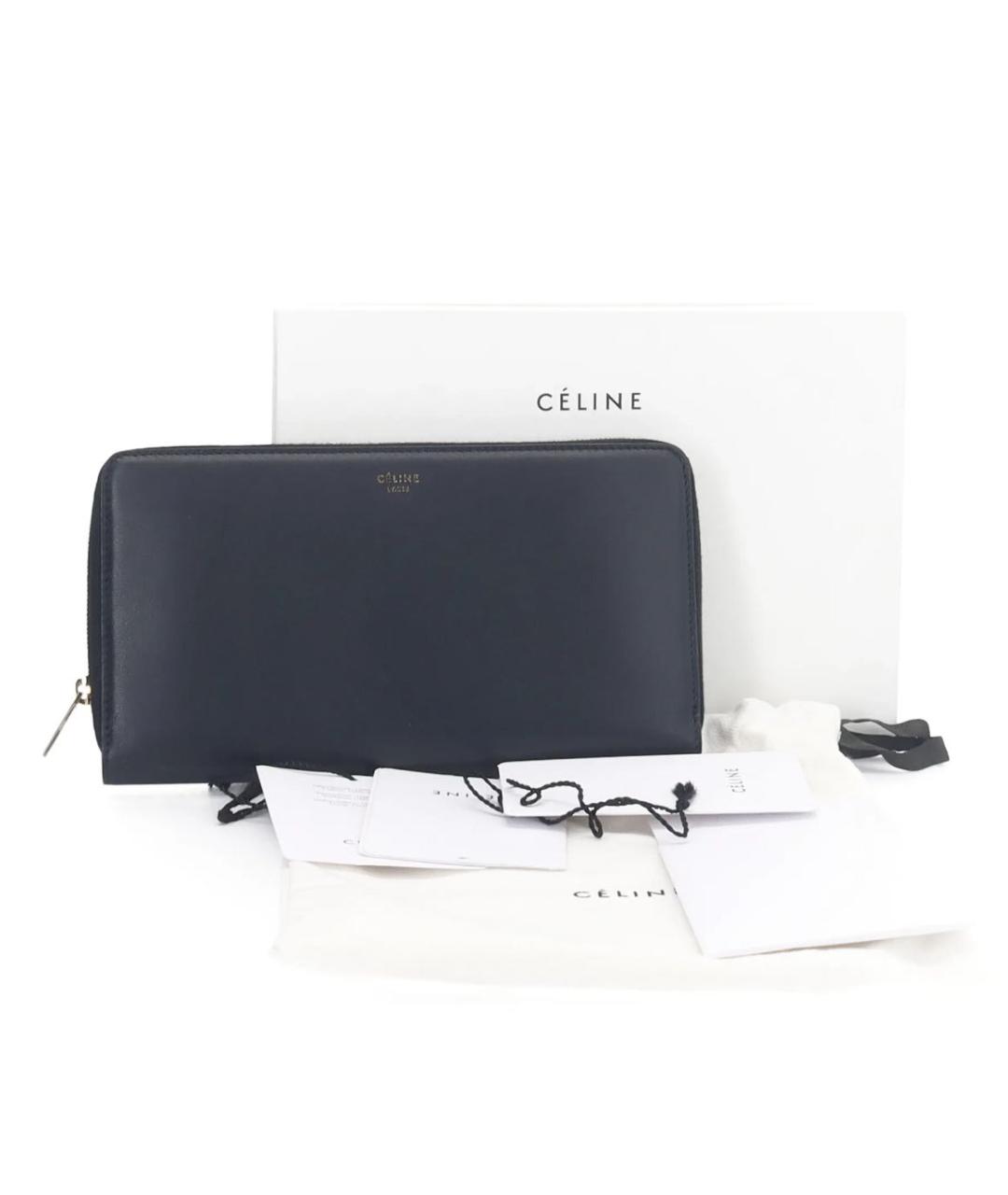 CELINE Черный кожаный кошелек, фото 8