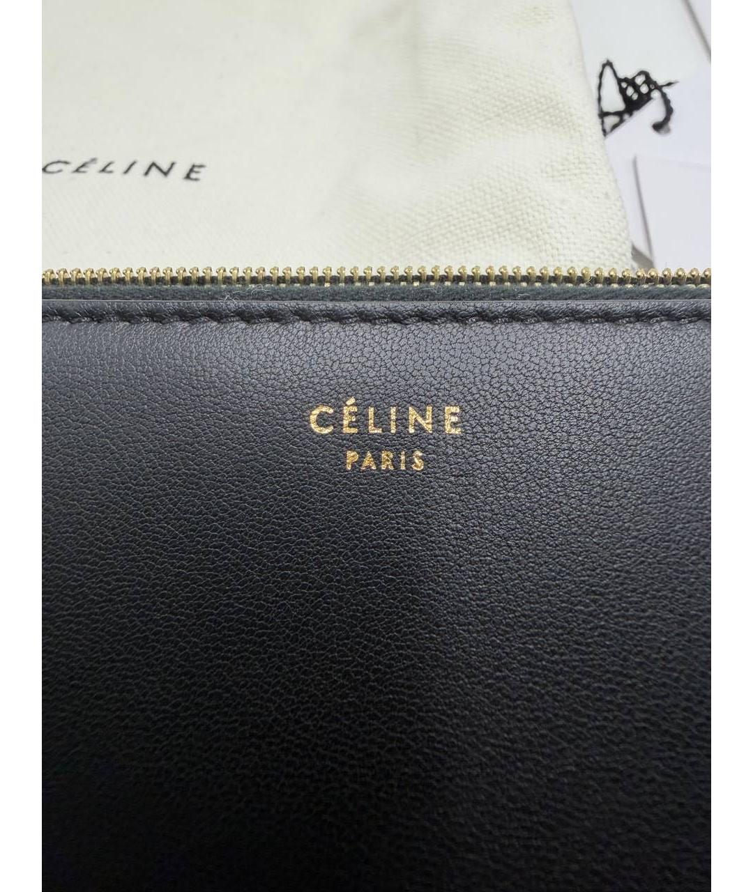 CELINE Черный кожаный кошелек, фото 7