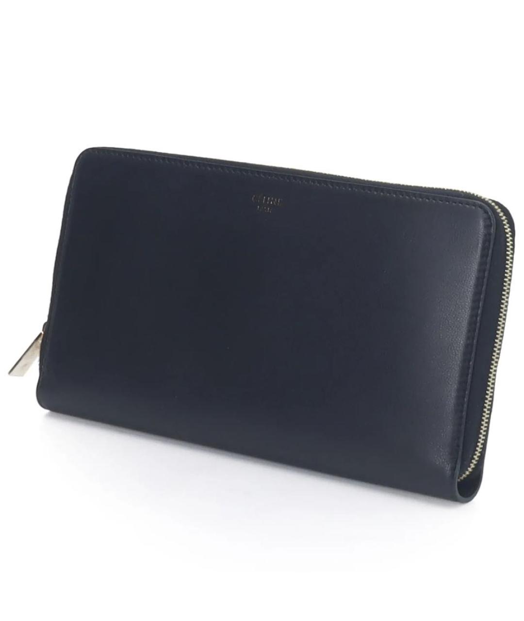 CELINE Черный кожаный кошелек, фото 5