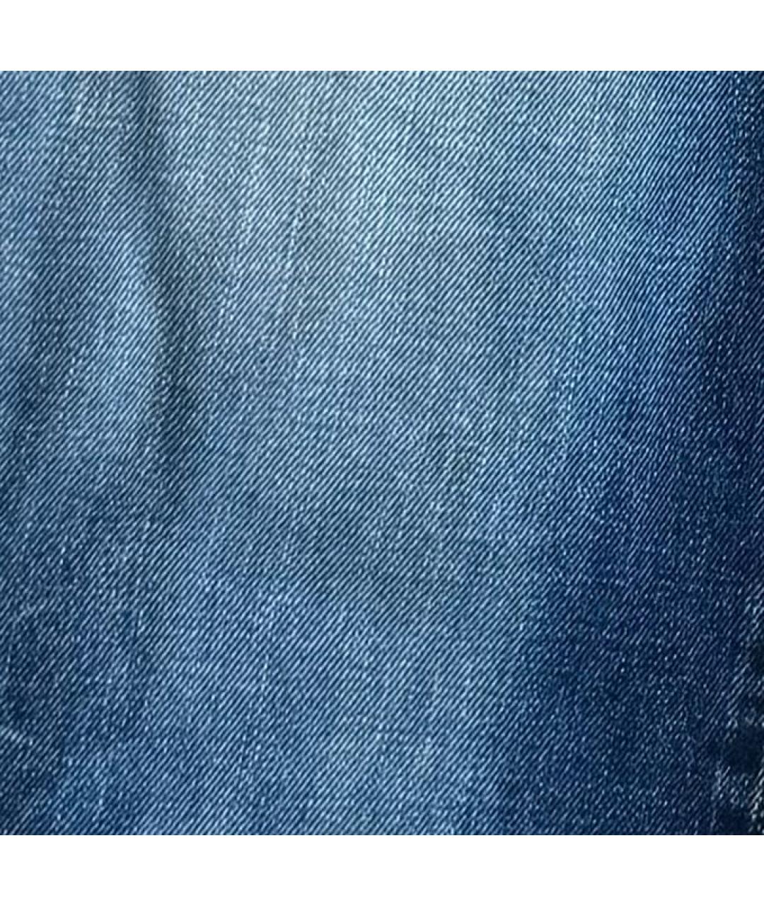 DIESEL Голубые хлопковые прямые джинсы, фото 4