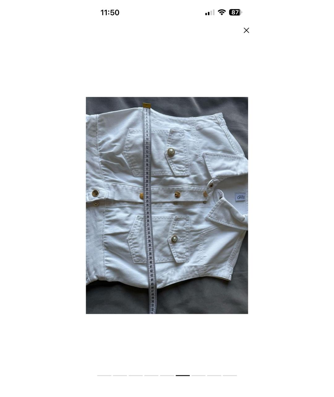 LIU JO Белое хлопковое платье, фото 6