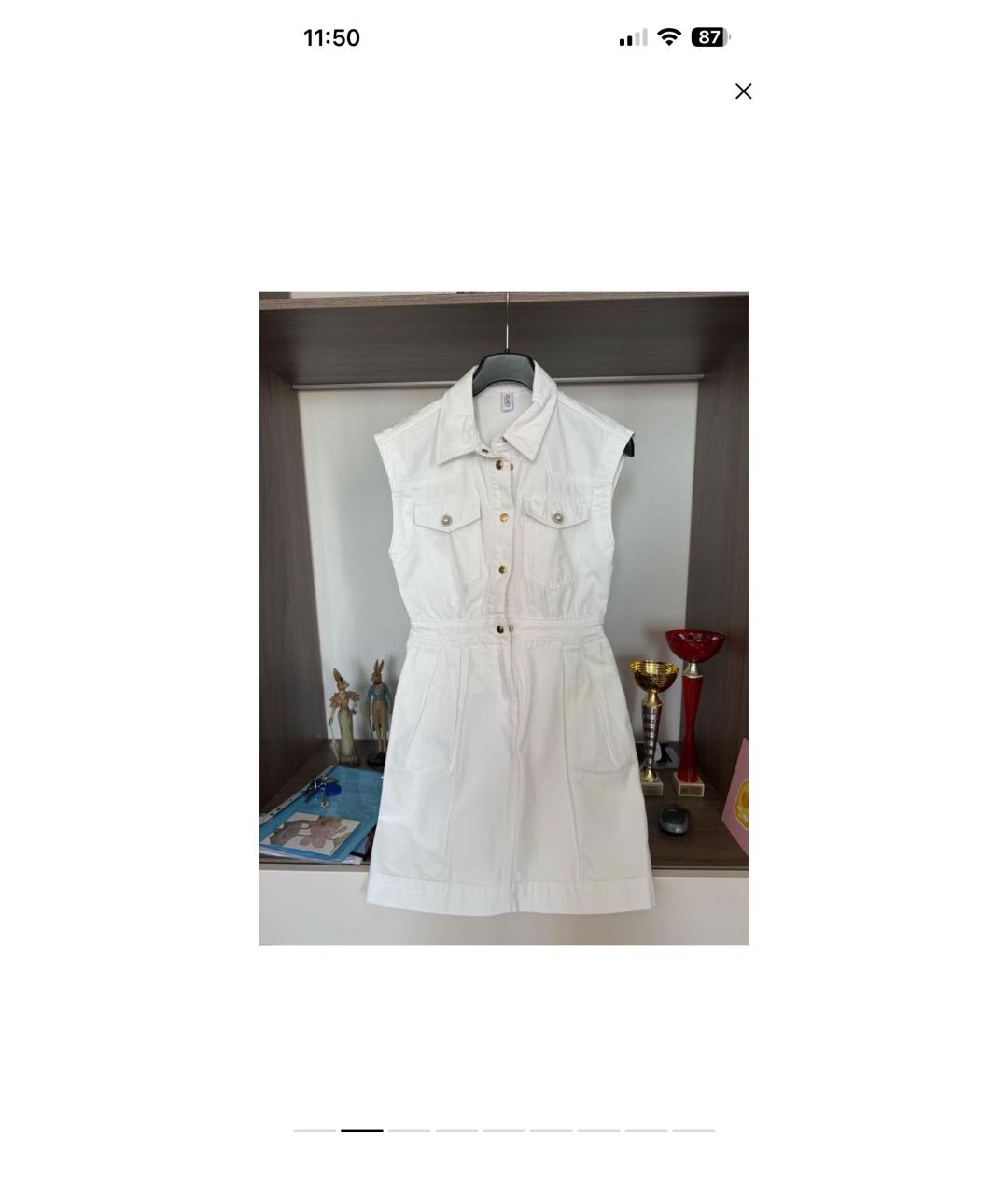 LIU JO Белое хлопковое платье, фото 2