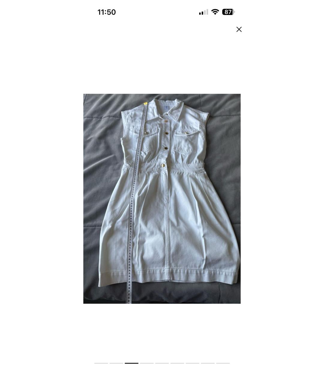 LIU JO Белое хлопковое платье, фото 5