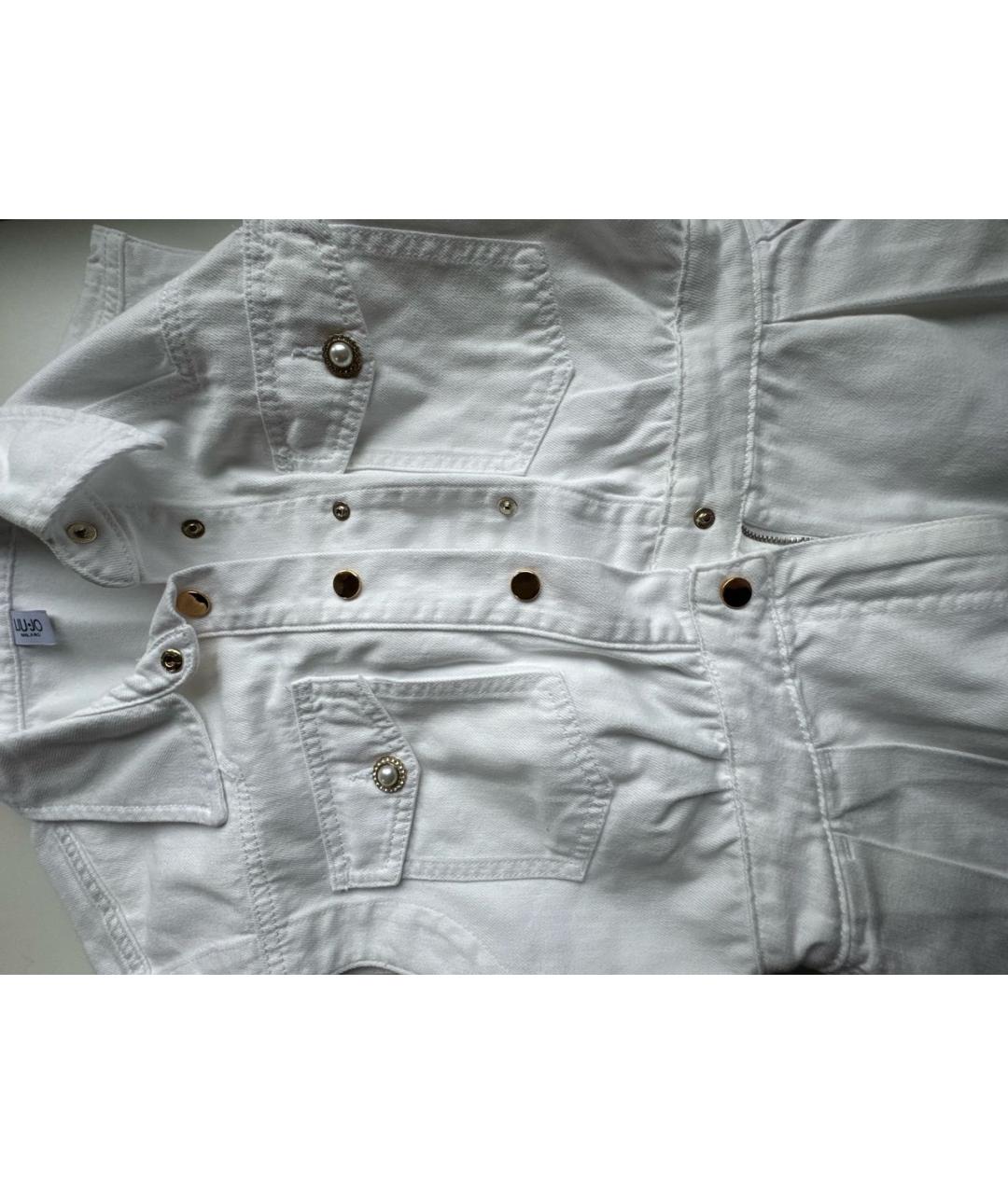 LIU JO Белое хлопковое платье, фото 4