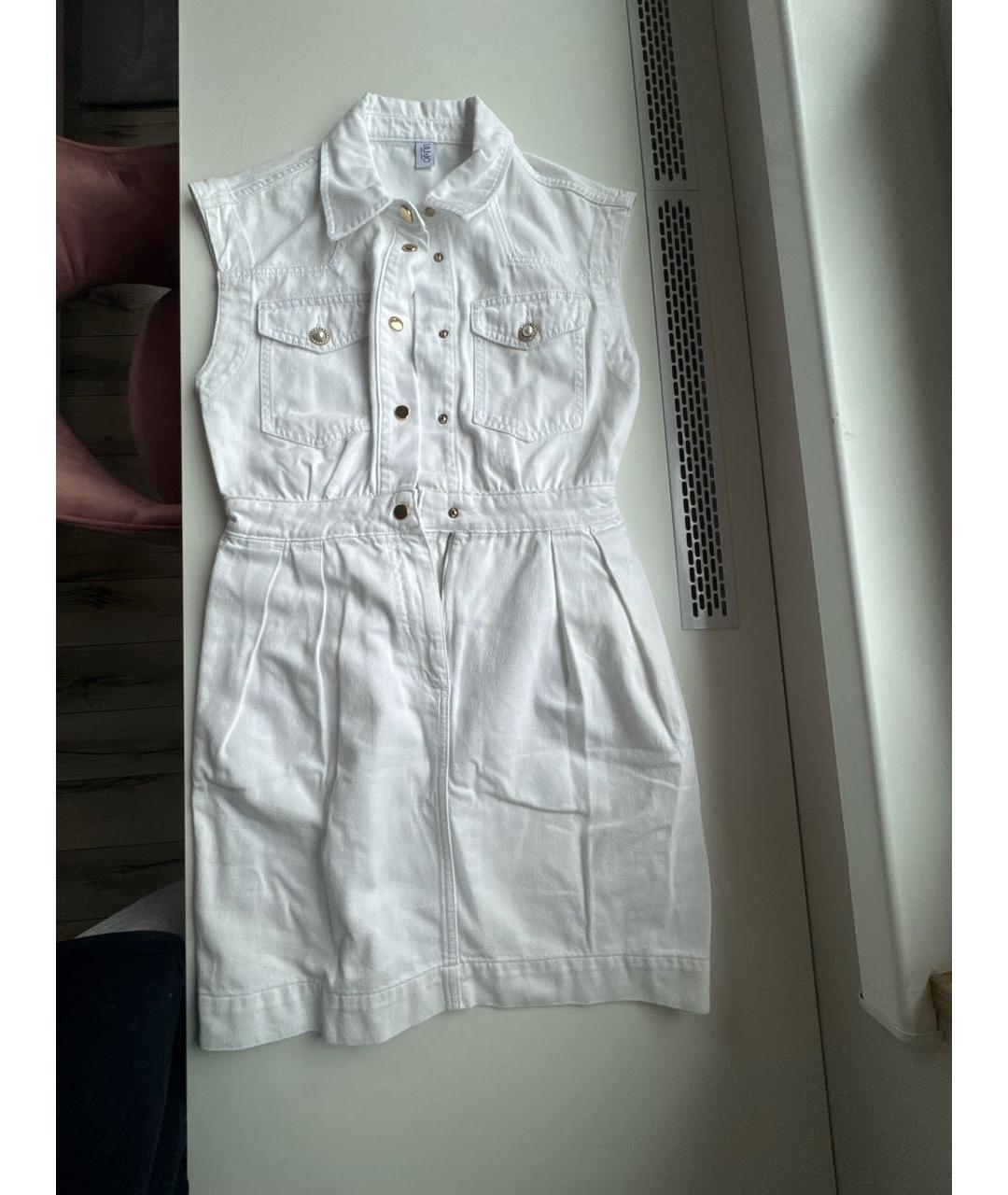 LIU JO Белое хлопковое платье, фото 6