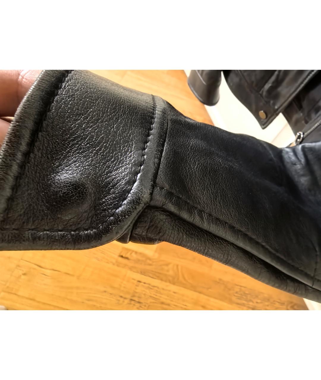 DOLCE&GABBANA Черная кожаная куртка, фото 6