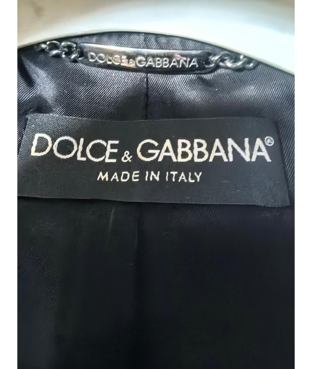DOLCE&GABBANA Черная кожаная куртка, фото 1