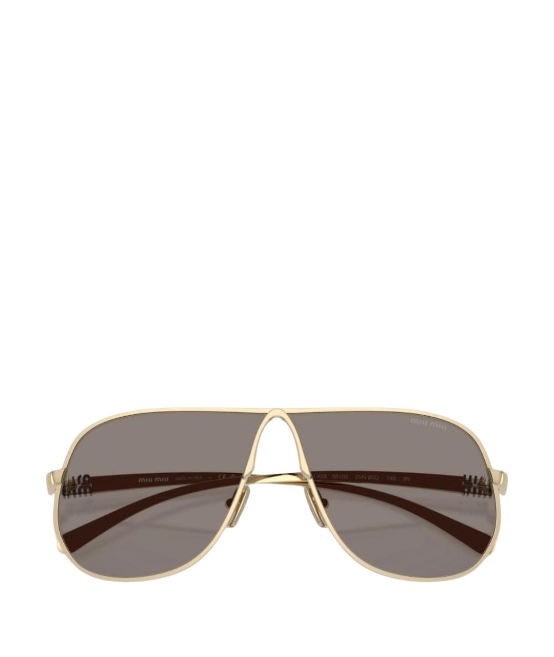 MIU MIU Серые металлические солнцезащитные очки, фото 2