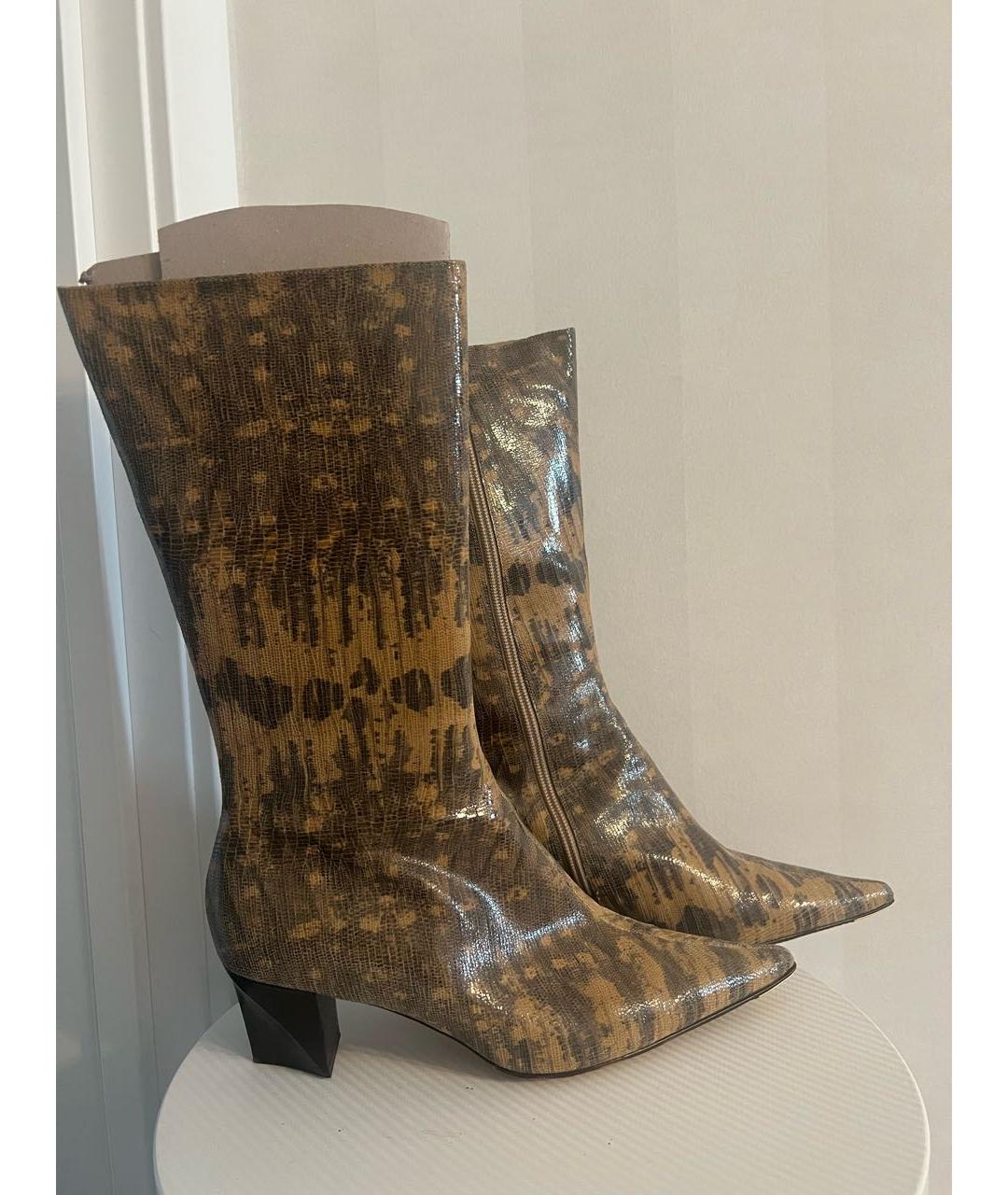 GIVENCHY Бежевые сапоги из экзотической кожи, фото 6