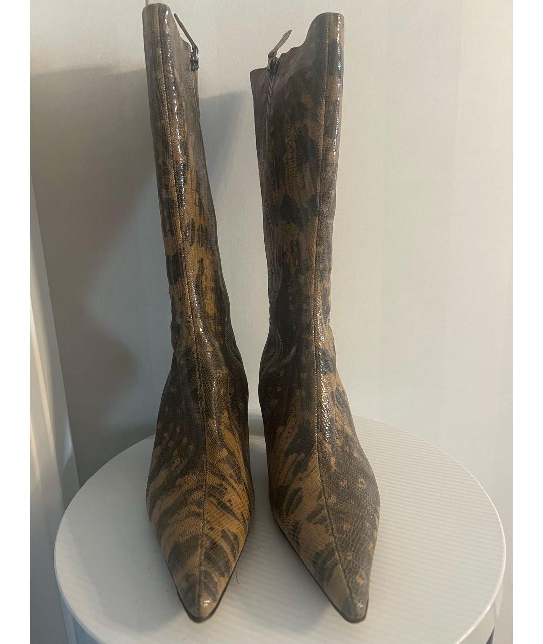 GIVENCHY Бежевые сапоги из экзотической кожи, фото 2