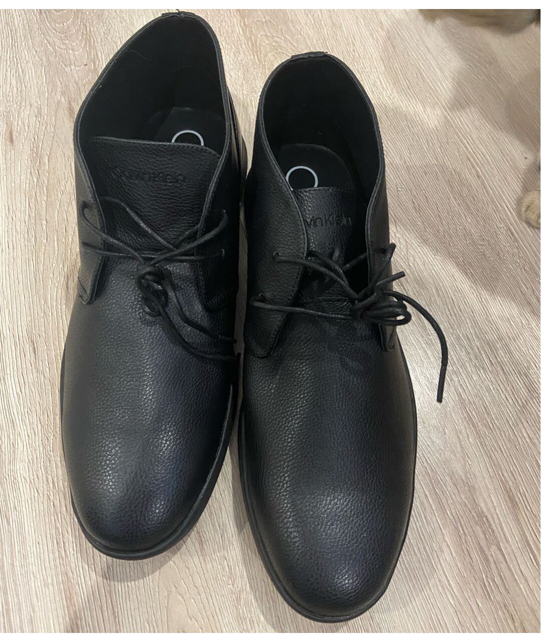 CALVIN KLEIN Черные высокие ботинки из искусственной кожи, фото 3