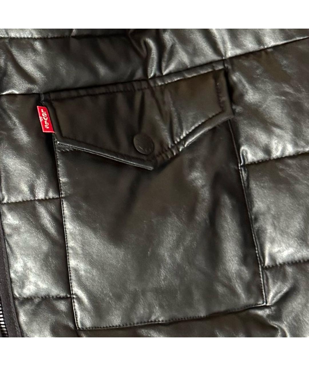 LEVI'S Коричневый полиуретановый пуховик, фото 4