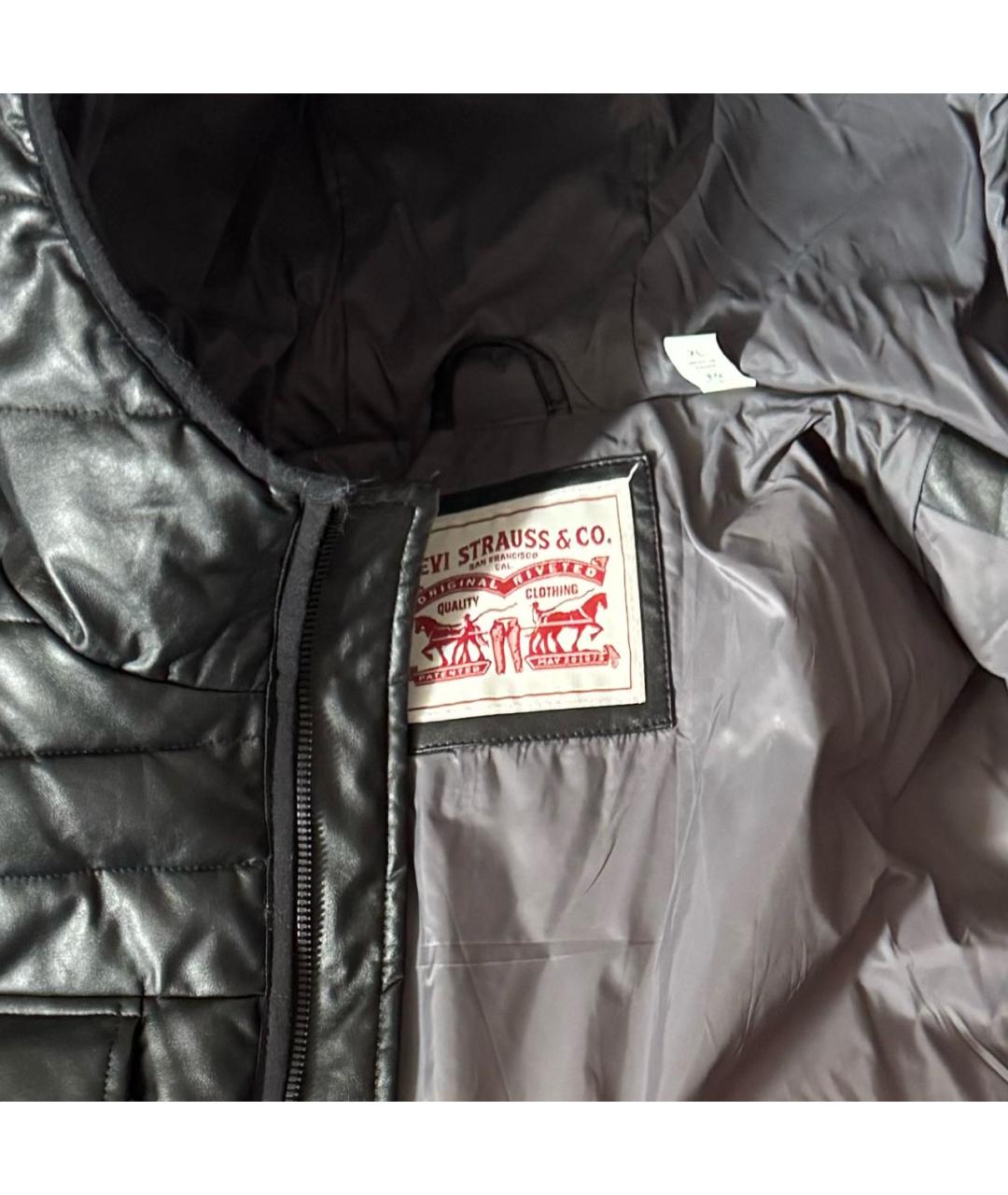 LEVI'S Коричневый полиуретановый пуховик, фото 3
