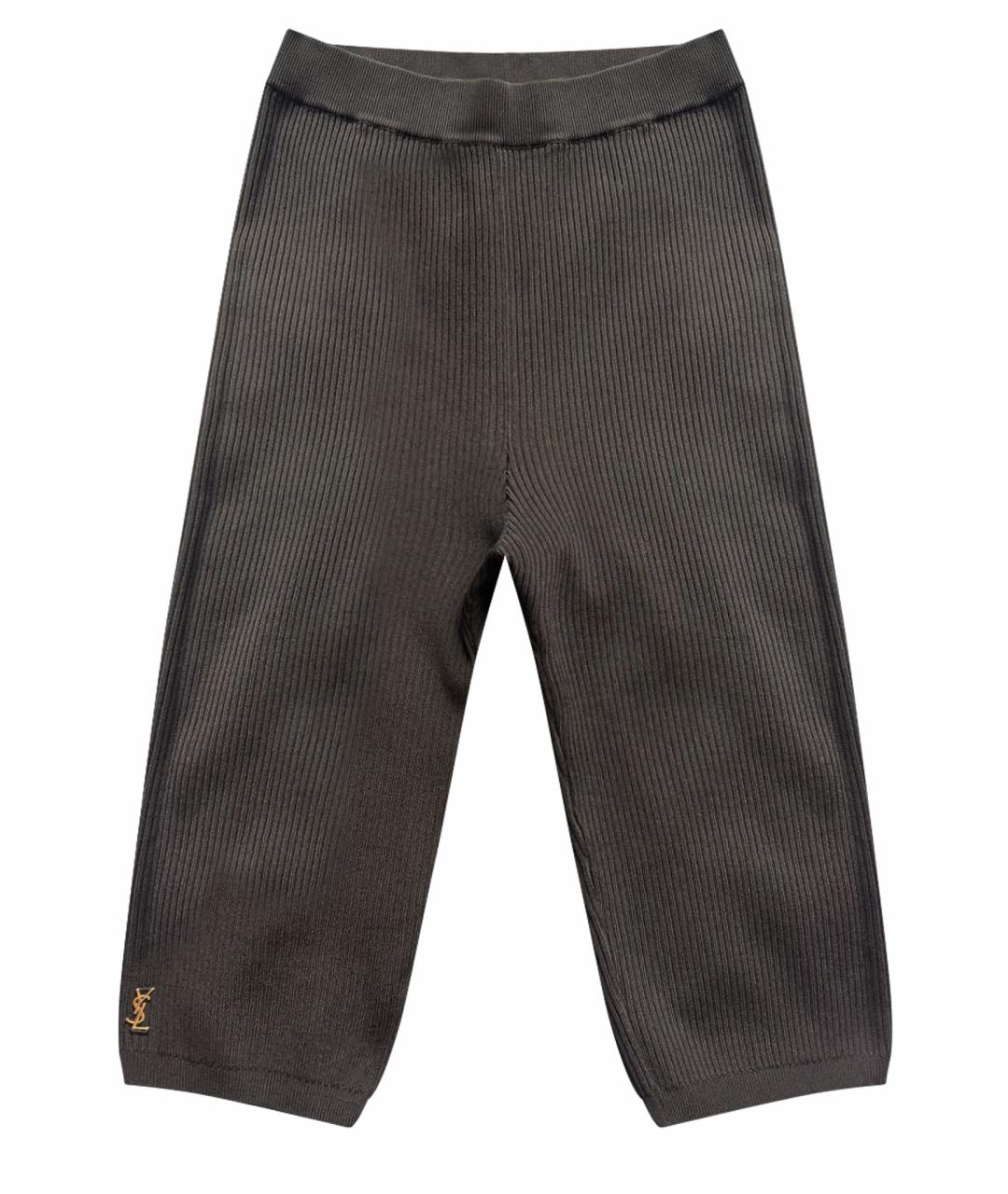 SAINT LAURENT Черные вискозные капри, фото 1