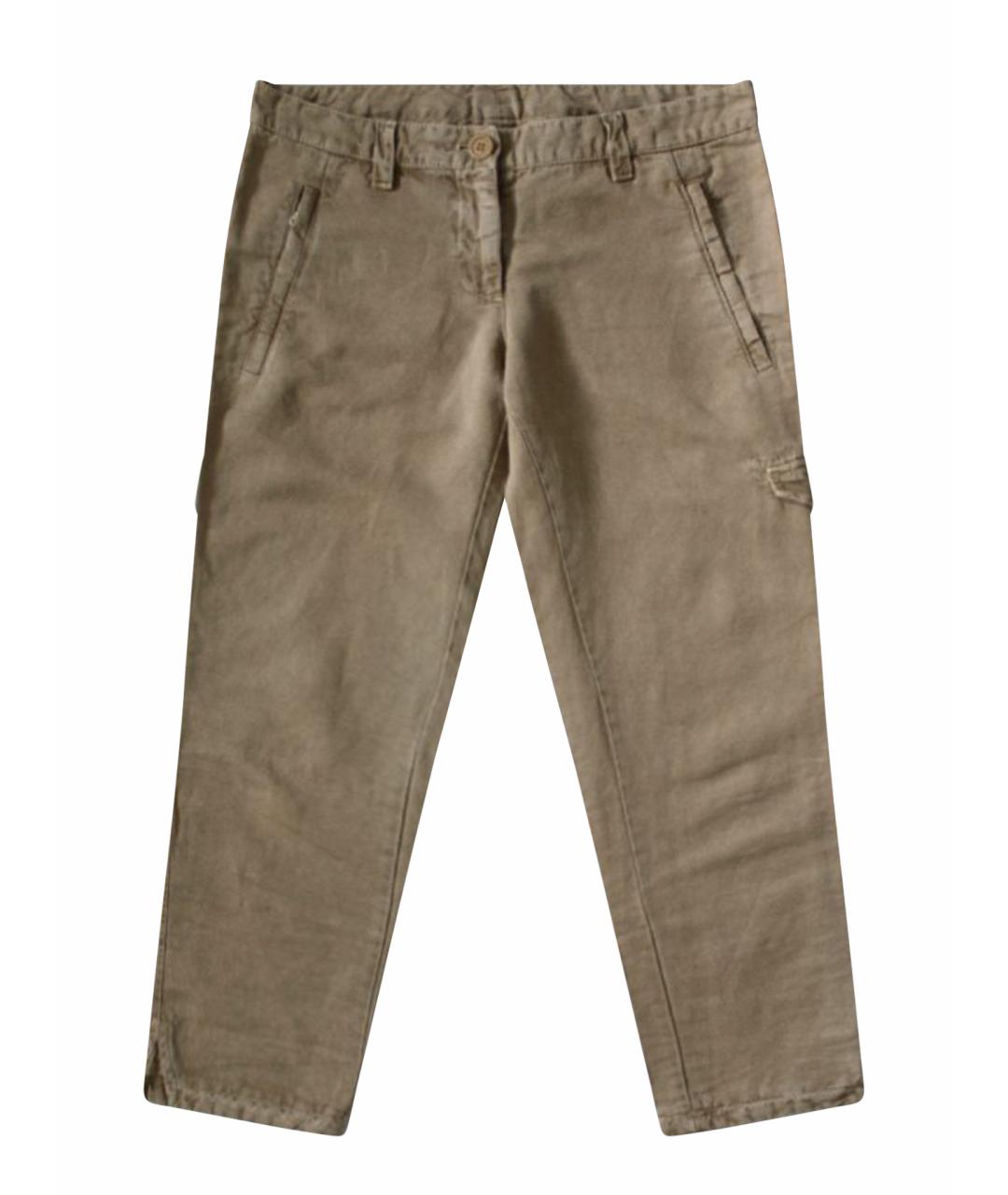 PRADA Бежевые хлопковые капри, фото 1