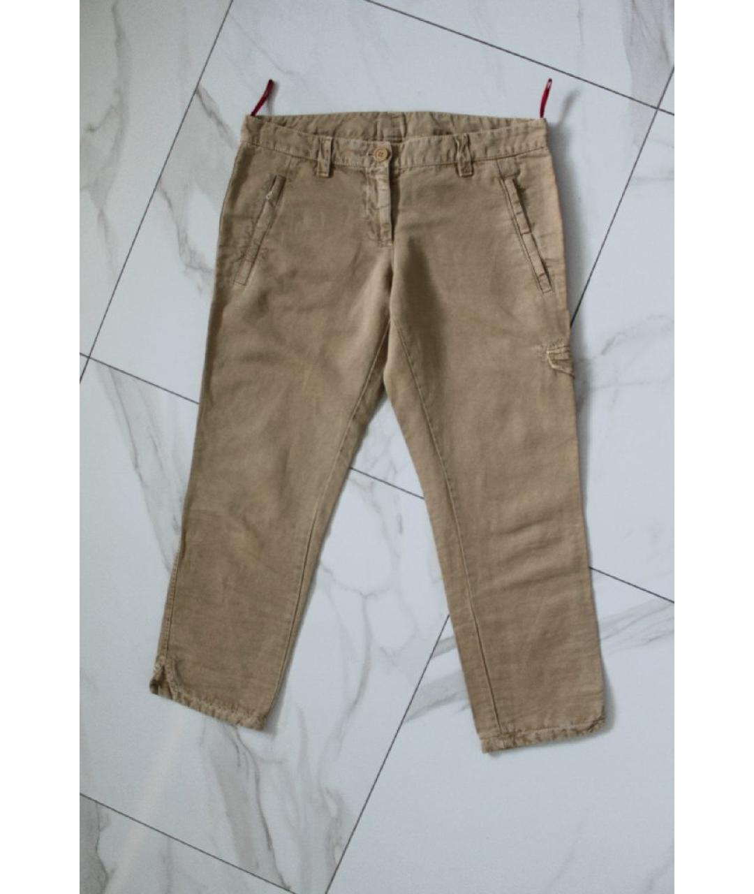 PRADA Бежевые хлопковые капри, фото 10