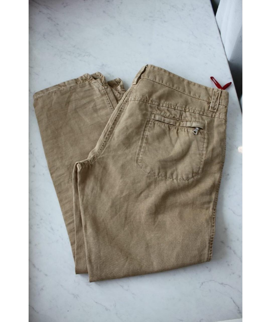 PRADA Бежевые хлопковые капри, фото 4