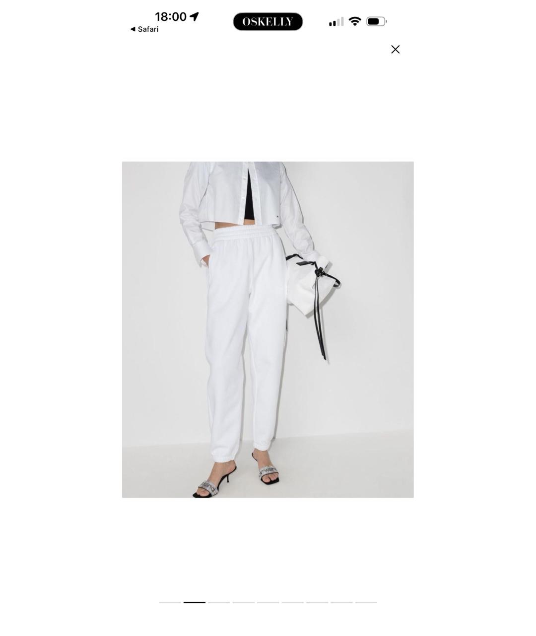 ALEXANDER WANG Белые хлопковые бриджи, фото 6