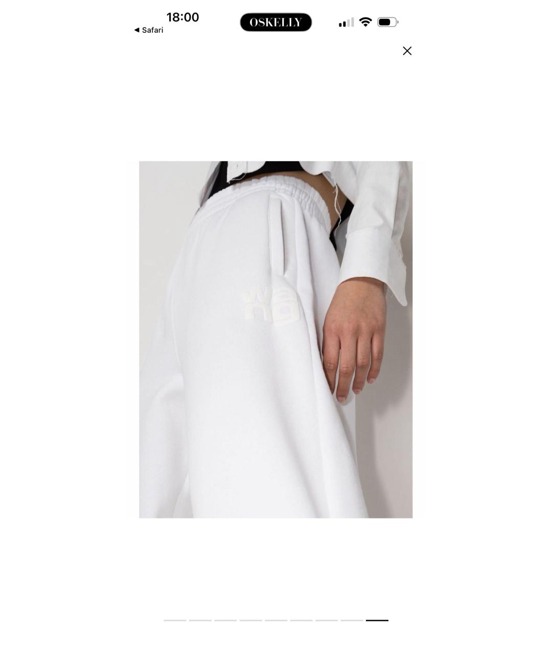 ALEXANDER WANG Белые хлопковые бриджи, фото 5