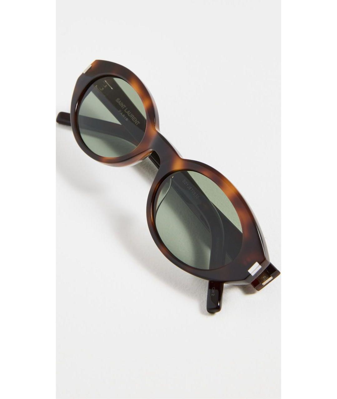 SAINT LAURENT Коричневые солнцезащитные очки, фото 7