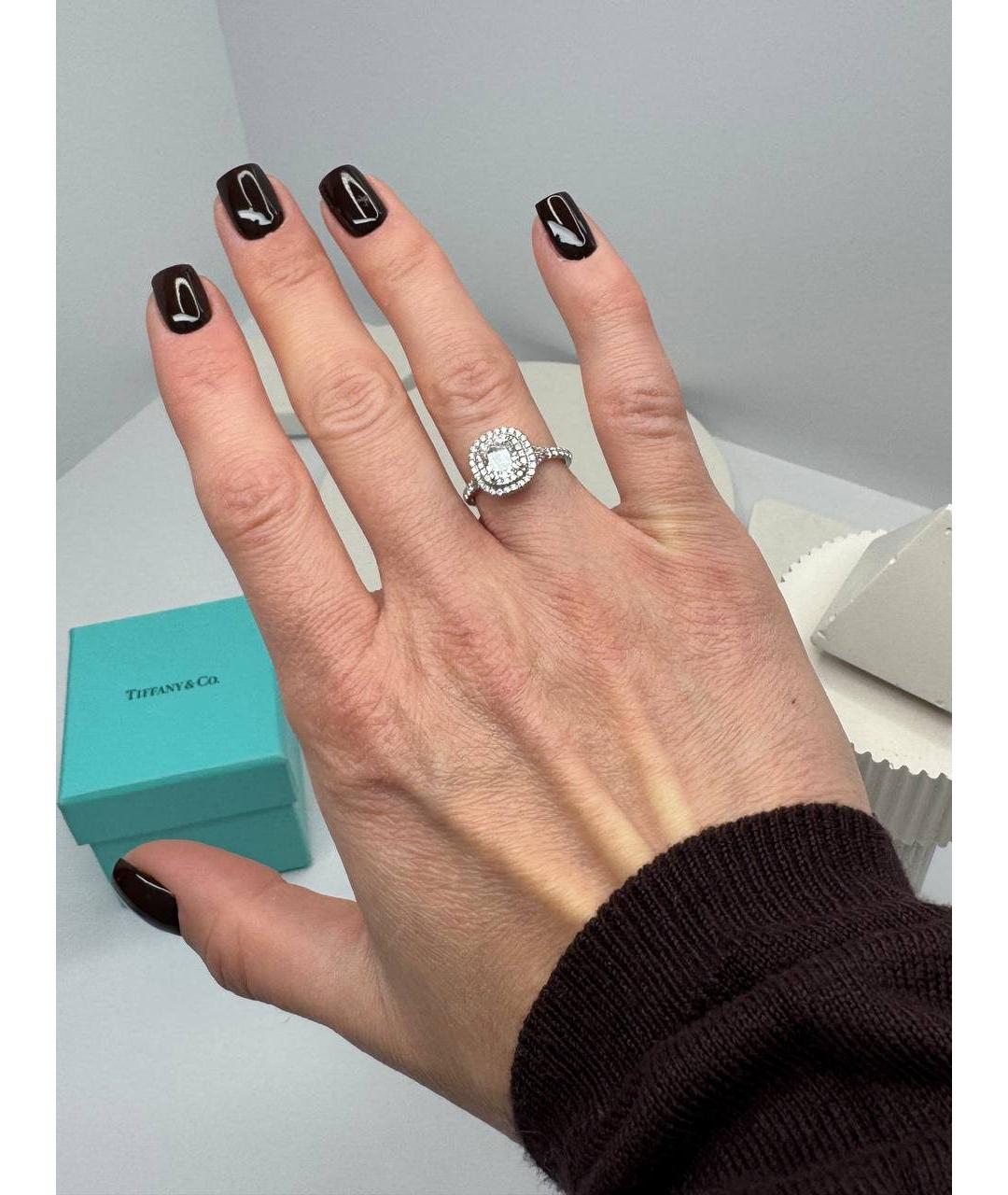 TIFFANY&CO Серебряное платиновое кольцо, фото 9