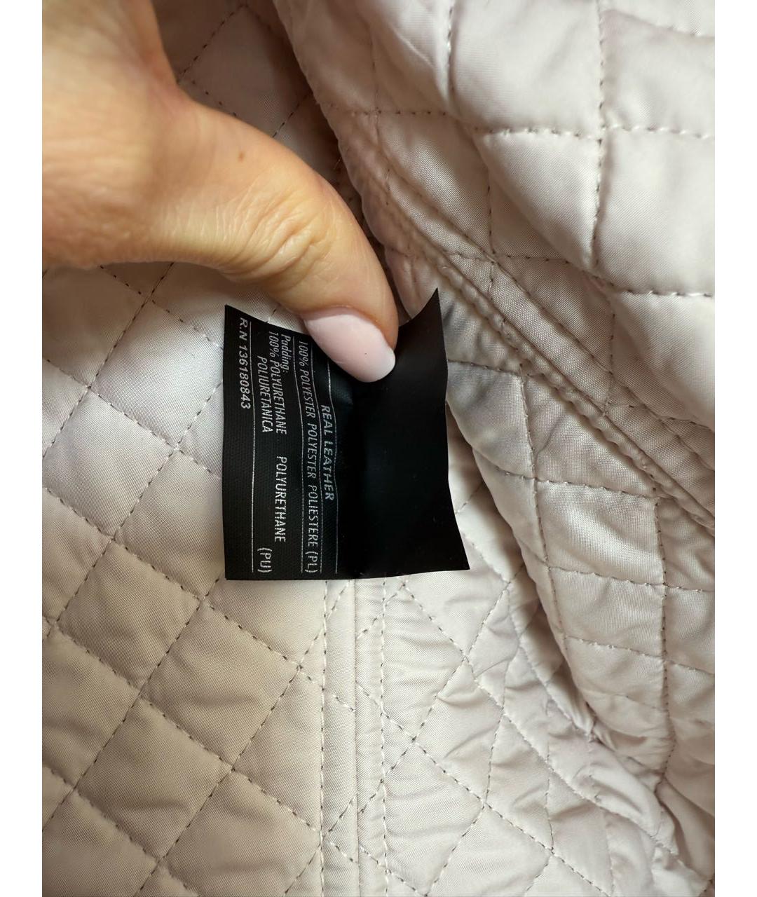 FERRAGAMO Коричневая кожаная куртка, фото 8