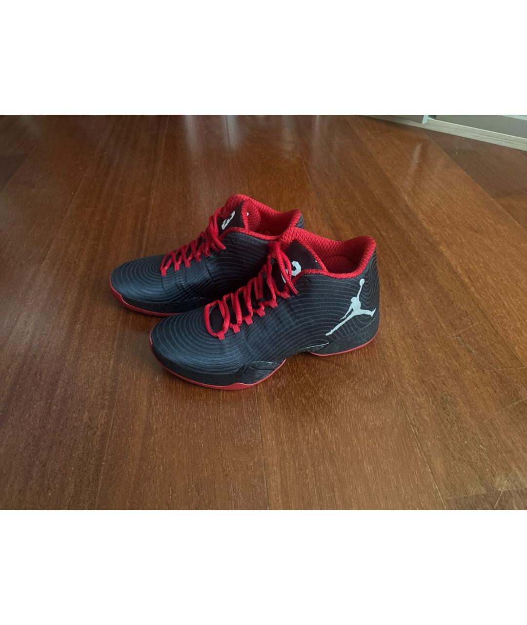 NIKE Красные текстильные высокие кроссовки / кеды, фото 2