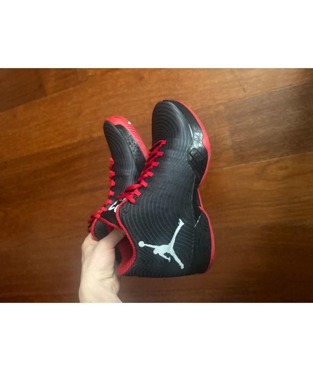 NIKE Красные текстильные высокие кроссовки / кеды, фото 8