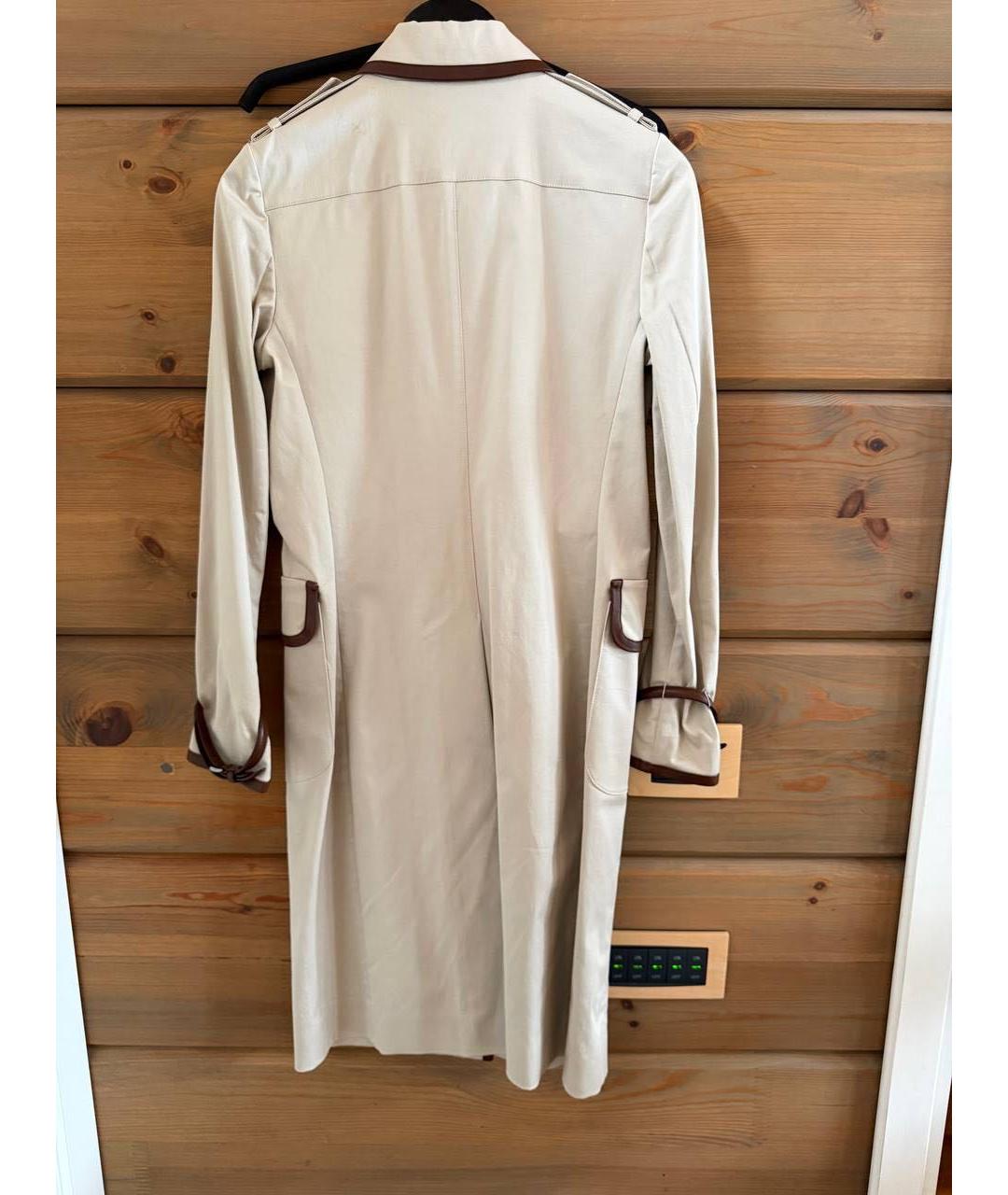 PRADA Бежевый хлопковый тренч/плащ, фото 2