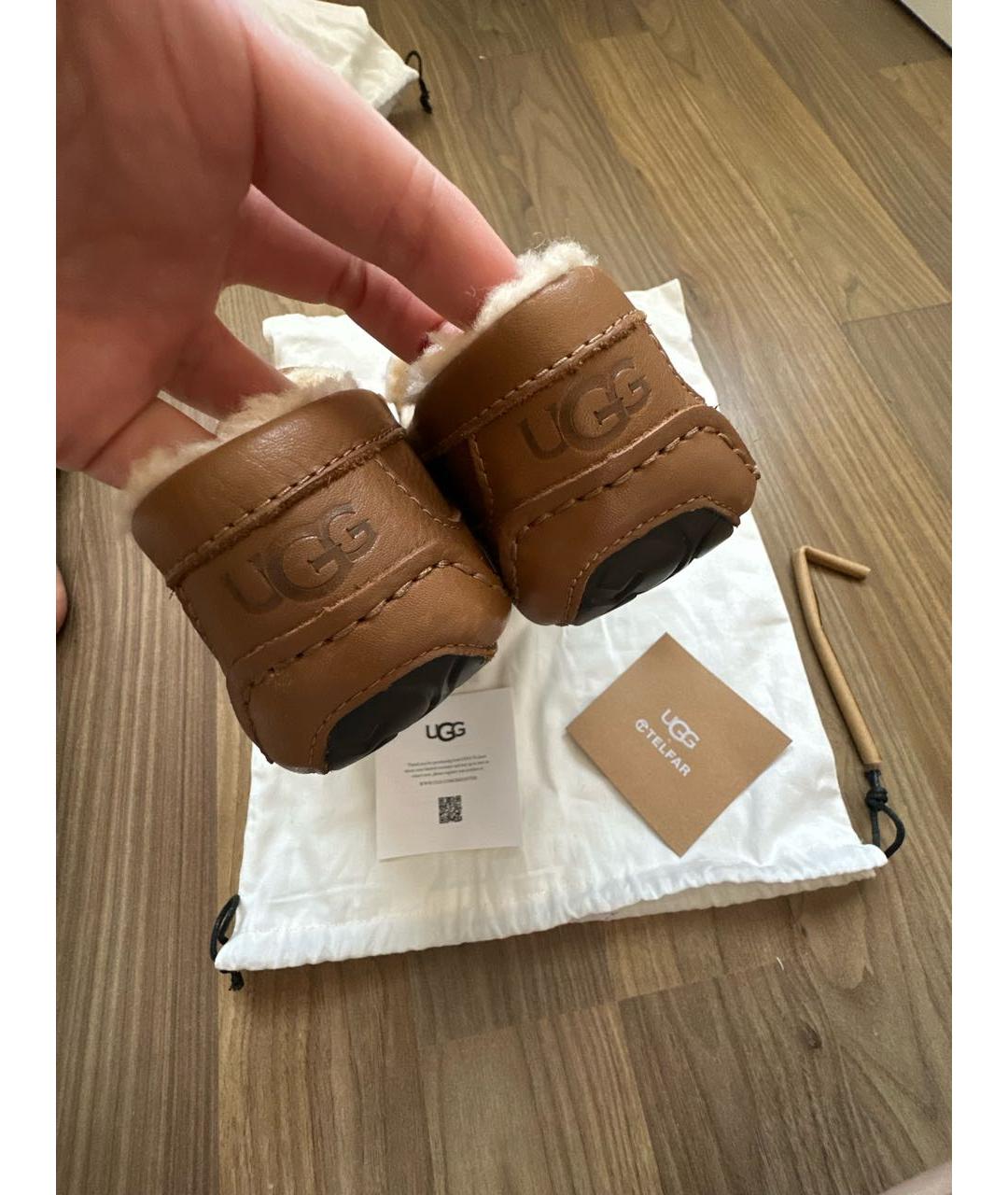 UGG AUSTRALIA Коричневые кожаные мокасины, фото 4