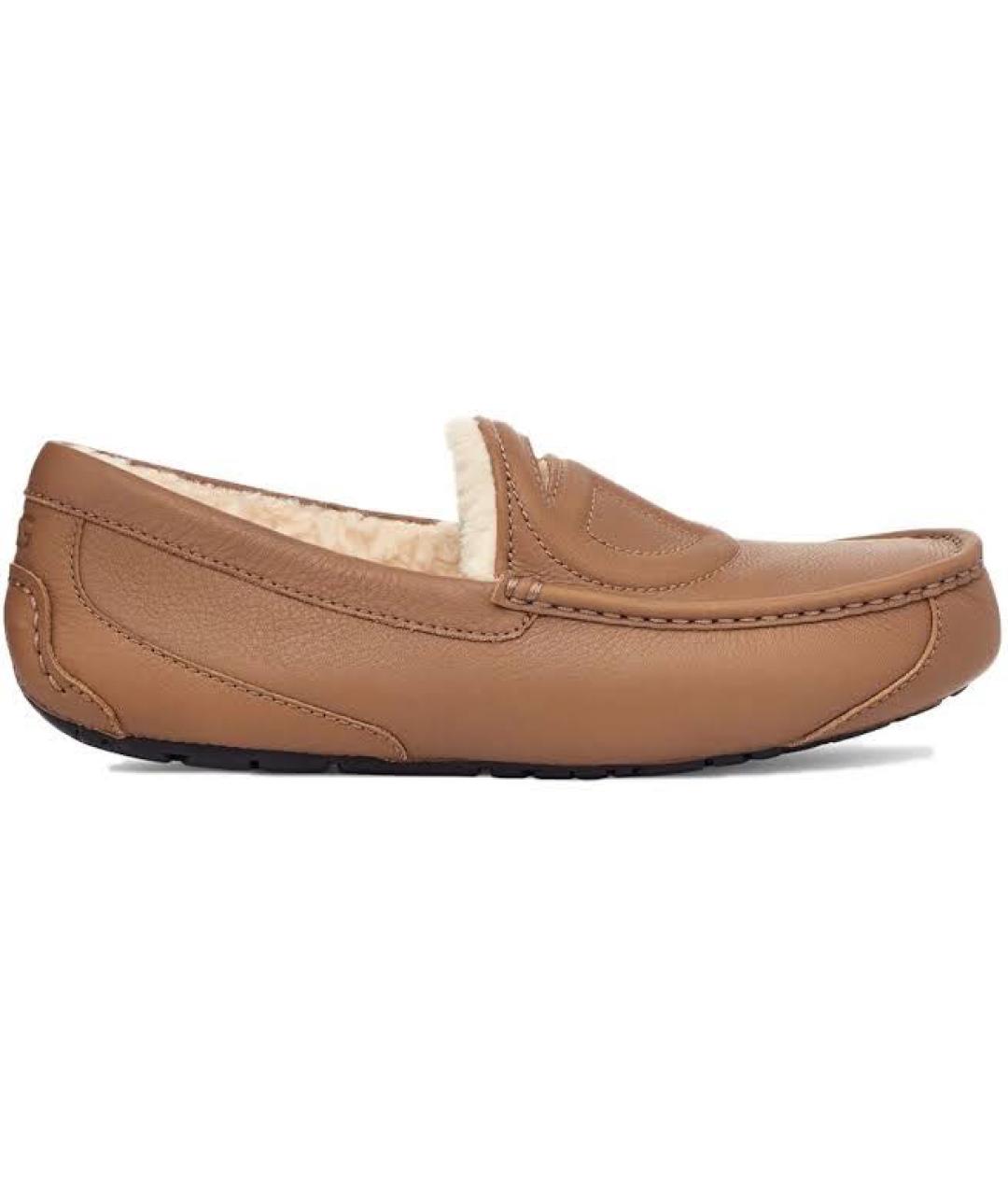 UGG AUSTRALIA Коричневые кожаные мокасины, фото 7