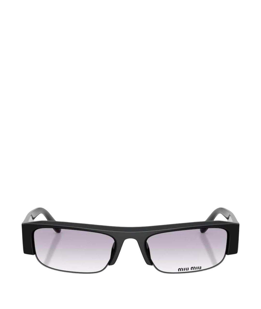 MIU MIU Черные пластиковые солнцезащитные очки, фото 1