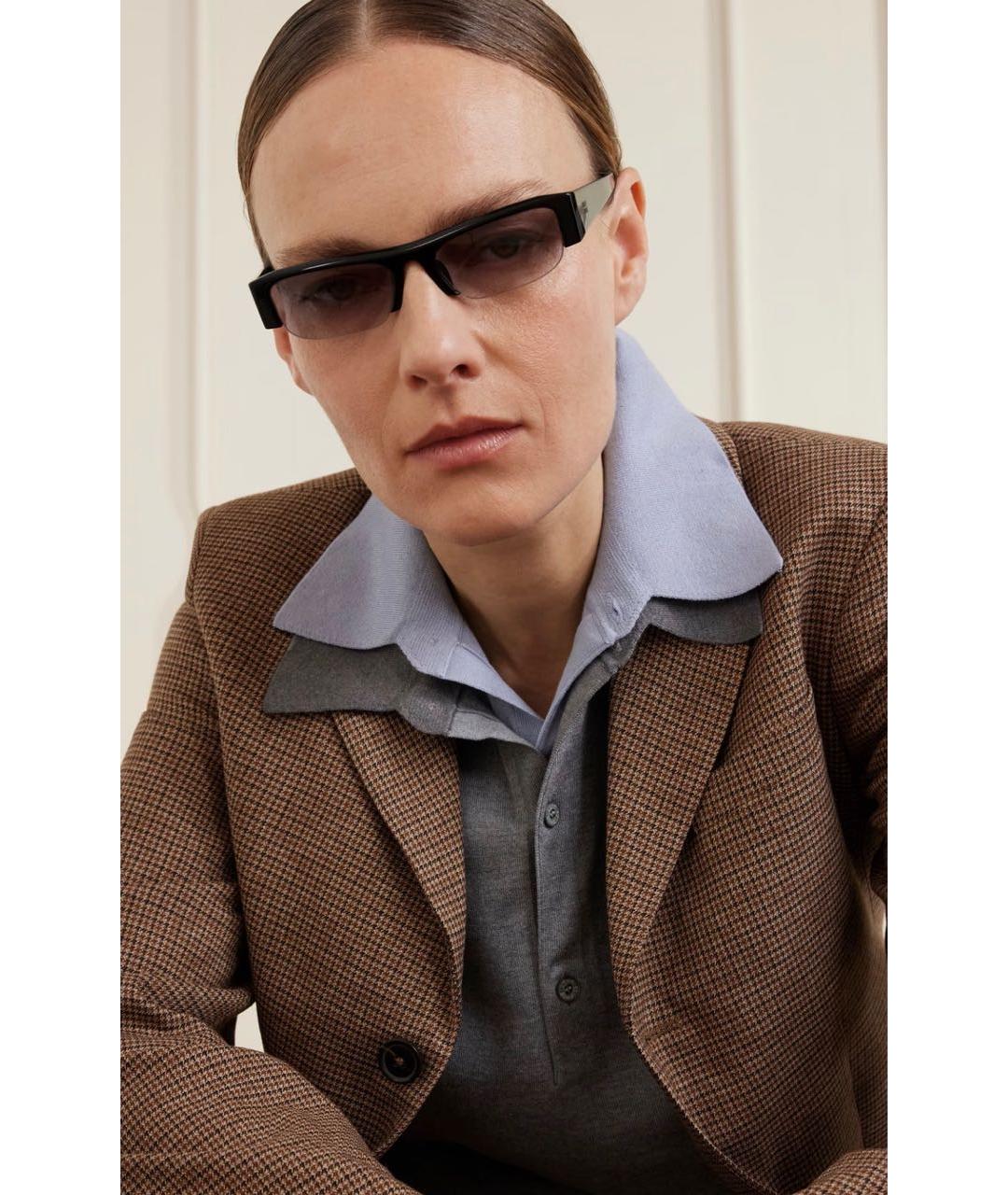 MIU MIU Черные пластиковые солнцезащитные очки, фото 2