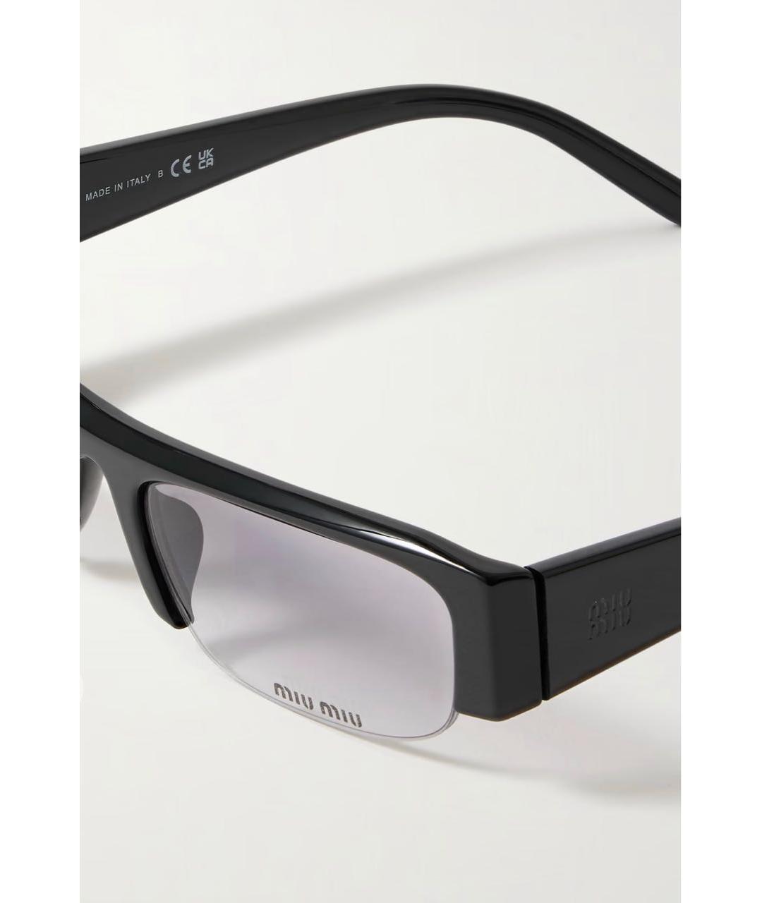 MIU MIU Черные пластиковые солнцезащитные очки, фото 5