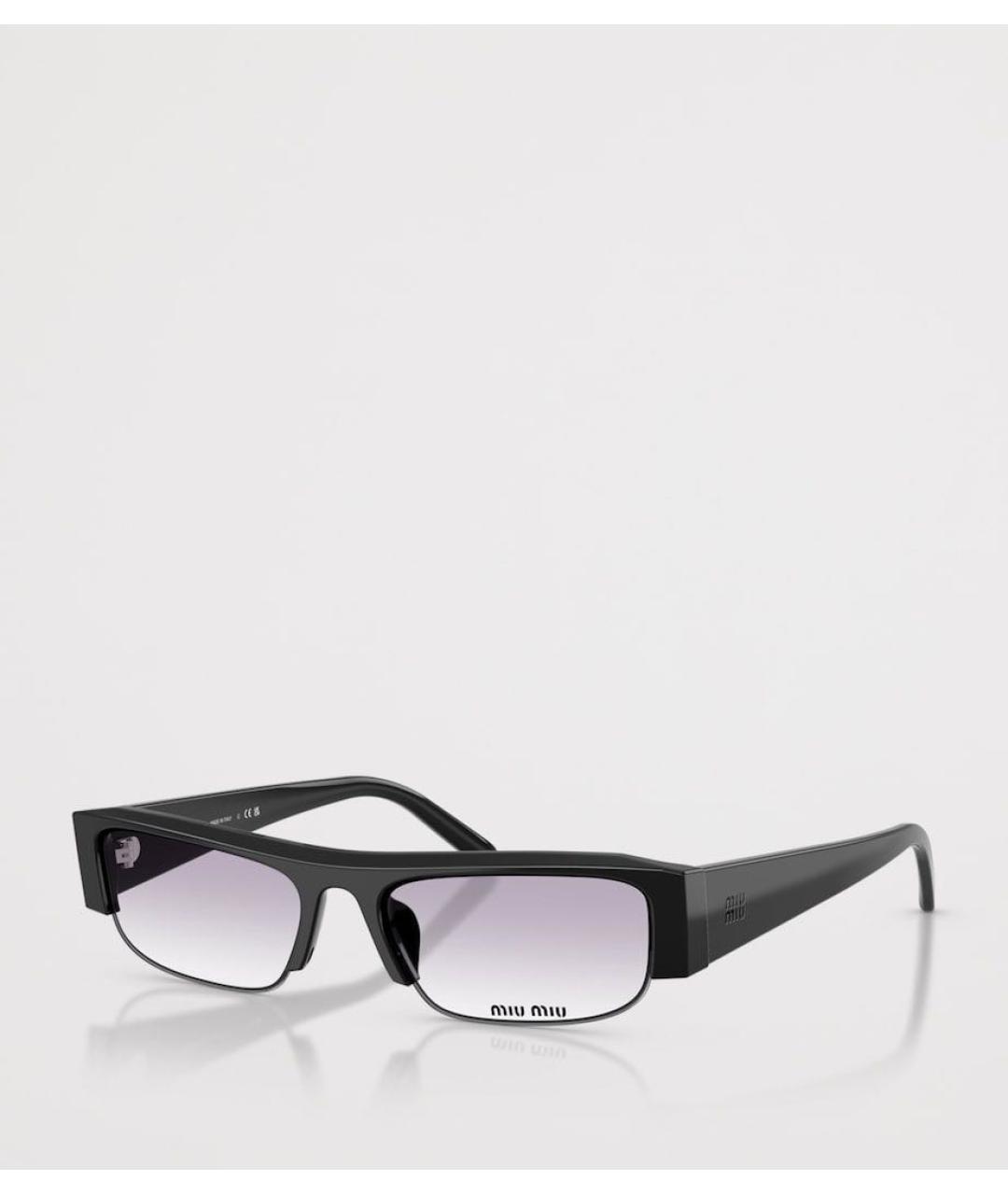 MIU MIU Черные пластиковые солнцезащитные очки, фото 3