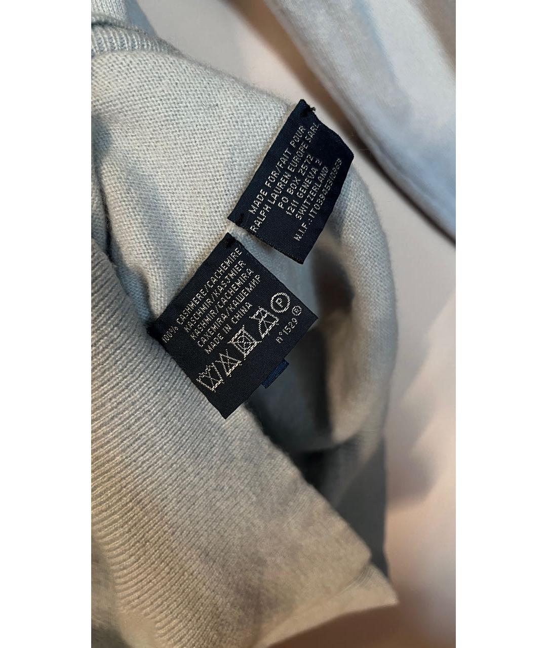 POLO RALPH LAUREN Голубой кашемировый джемпер / свитер, фото 4