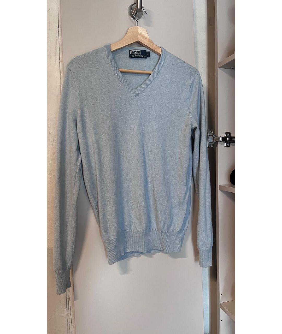 POLO RALPH LAUREN Голубой кашемировый джемпер / свитер, фото 6