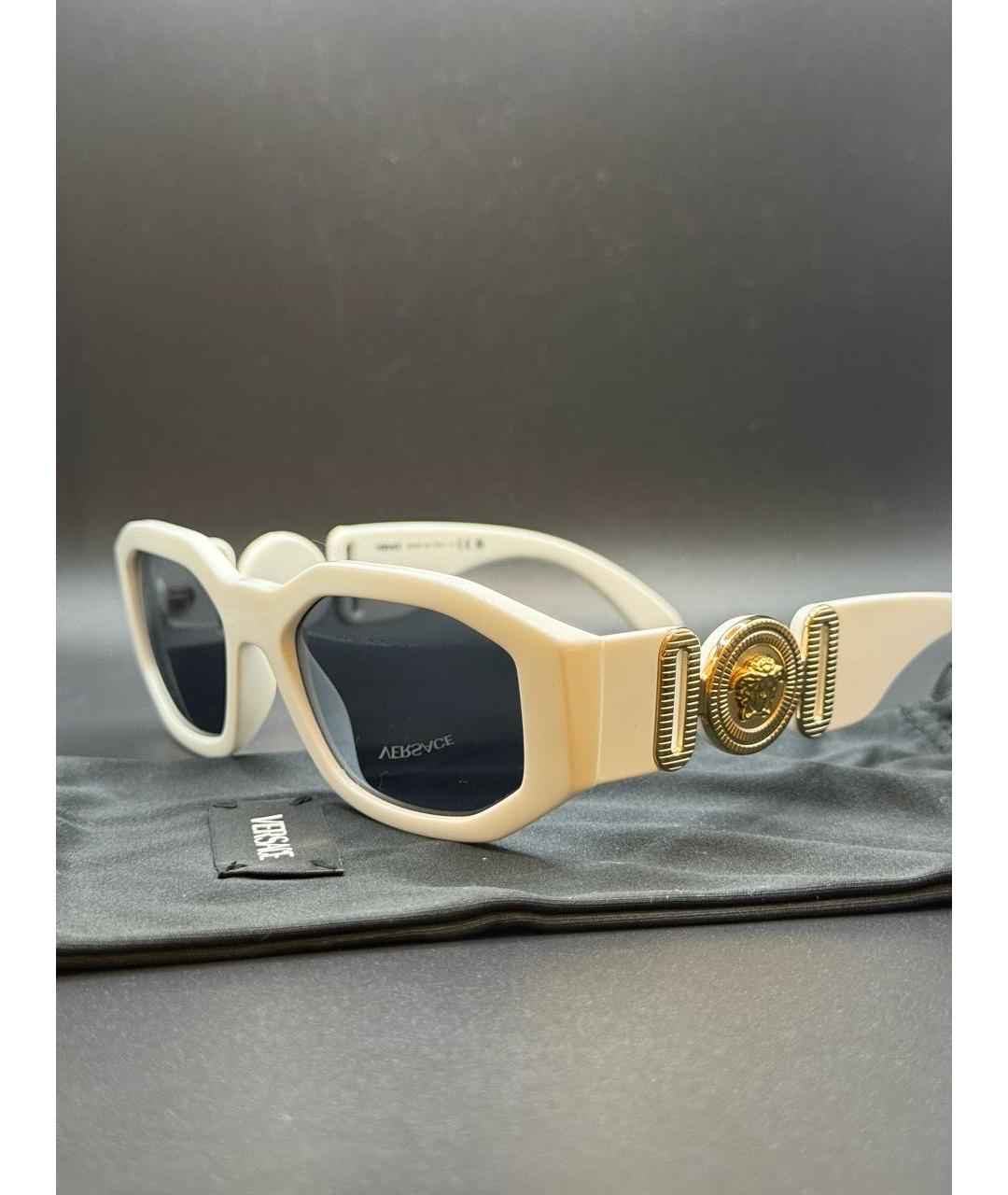 VERSACE Белые солнцезащитные очки, фото 3