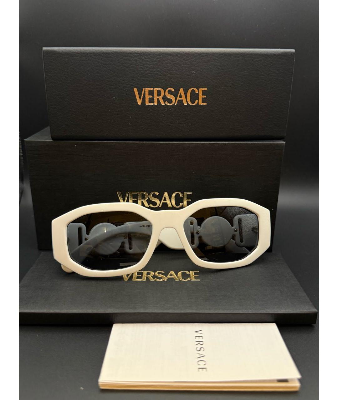 VERSACE Белые солнцезащитные очки, фото 7