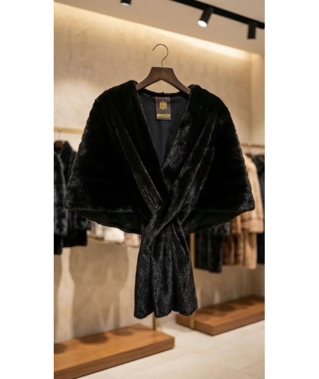 BRASCHI Коричневая меховая шуба, фото 5