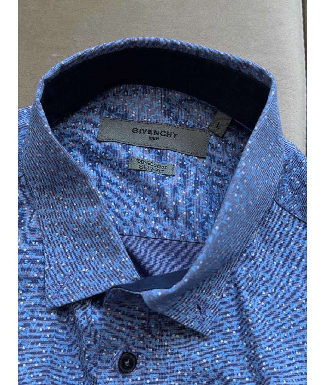GIVENCHY Синяя хлопковая классическая рубашка, фото 3