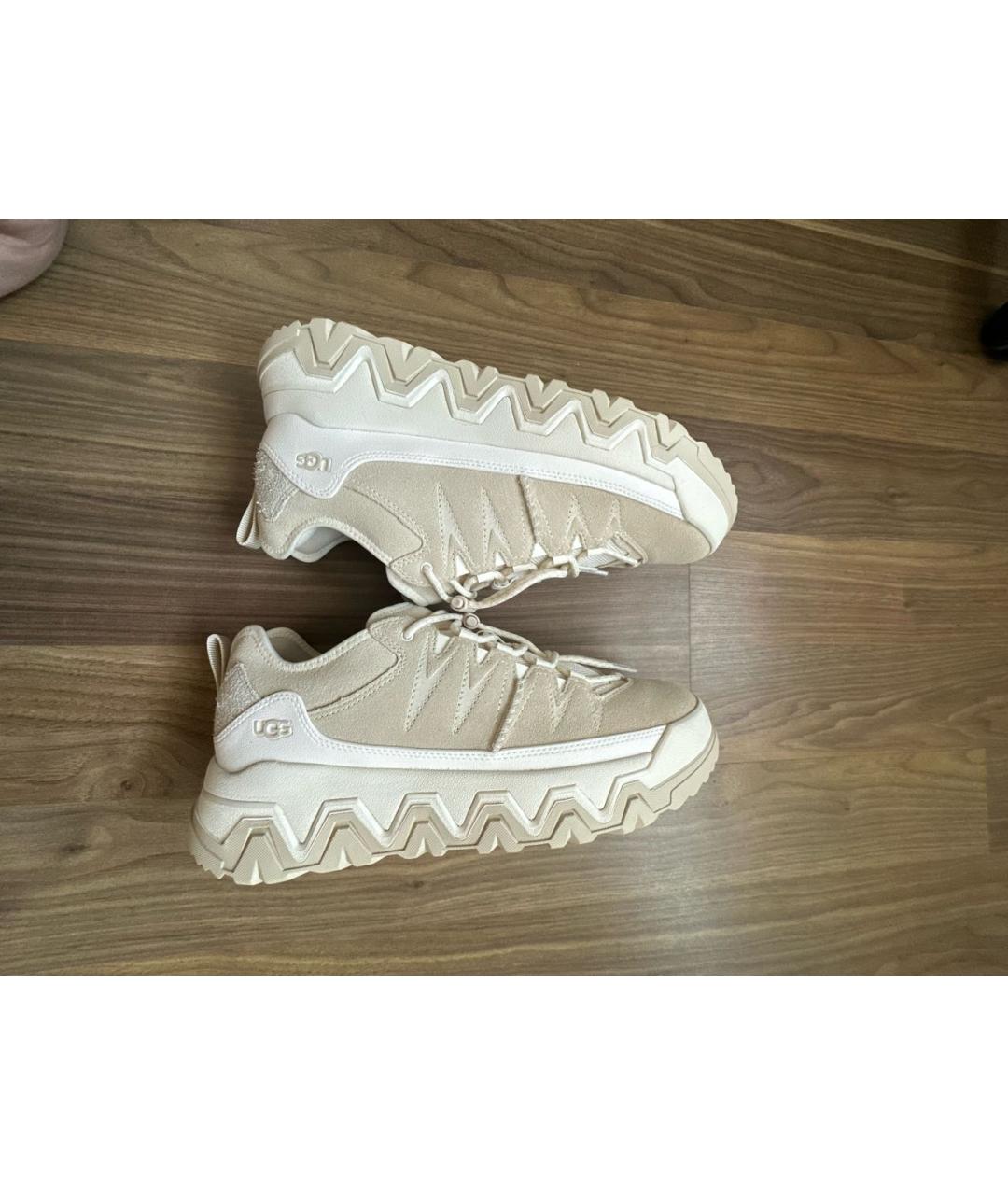 UGG AUSTRALIA Бежевые замшевые кроссовки, фото 6