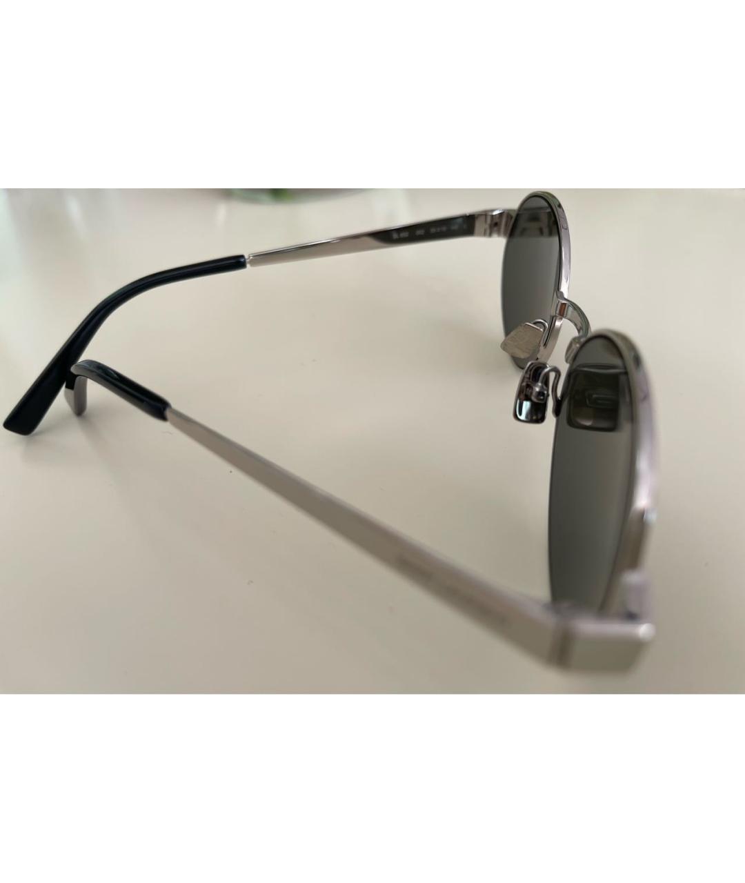 SAINT LAURENT Серебряные металлические солнцезащитные очки, фото 4