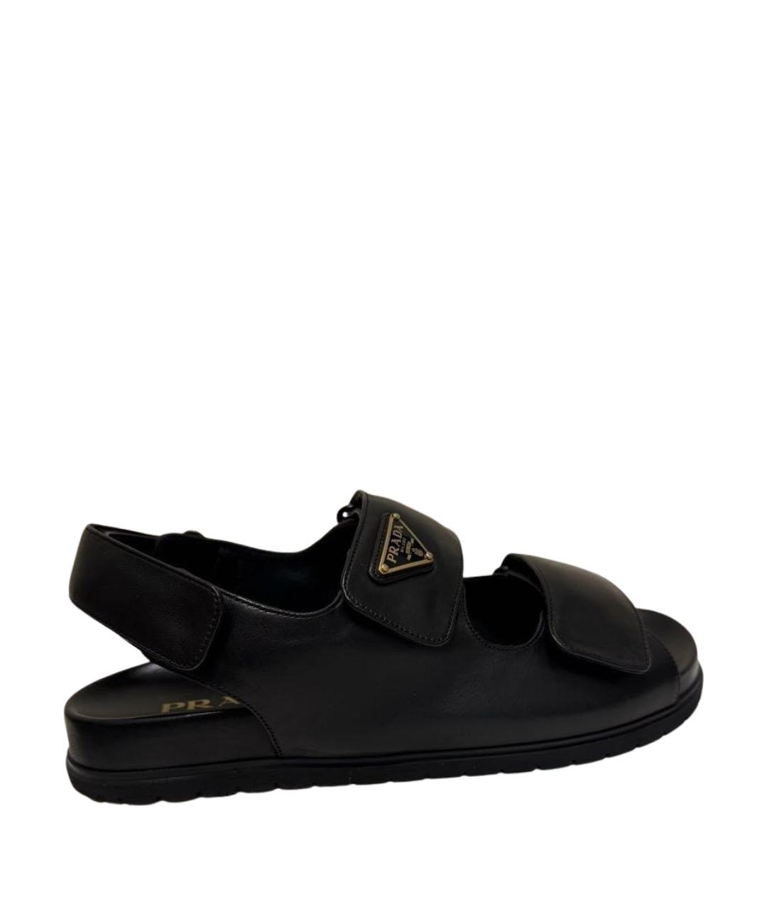 PRADA Черные кожаные сандалии, фото 10