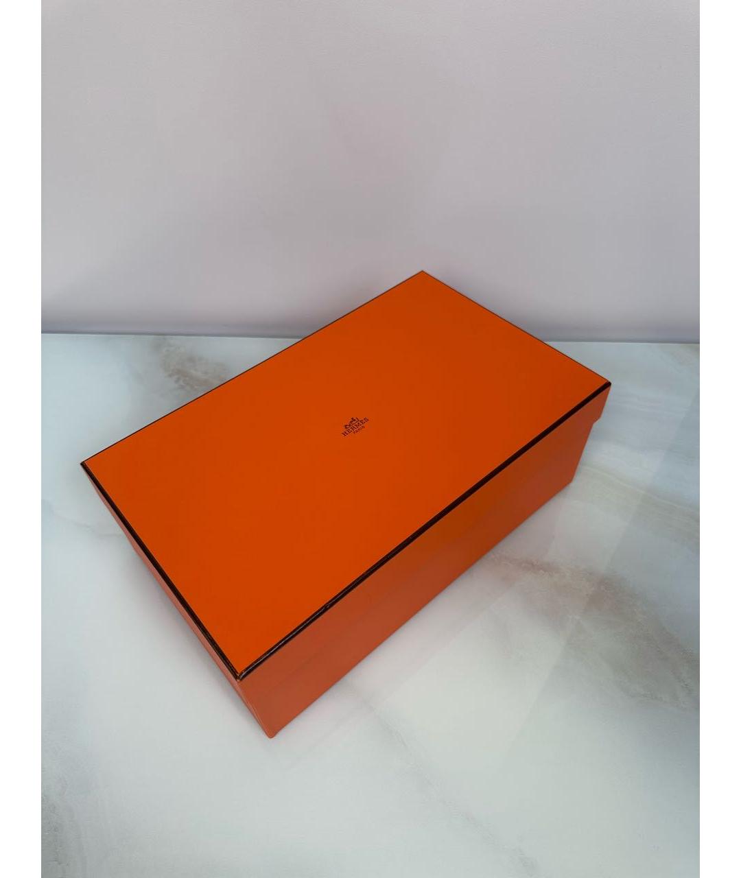 HERMES Белые замшевые низкие кроссовки / кеды, фото 6