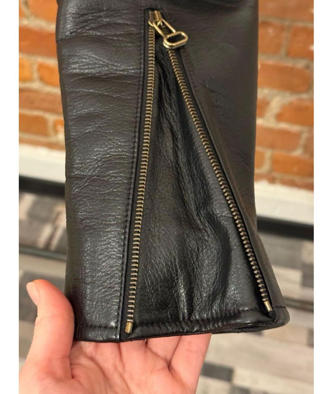 LOUIS VUITTON Черная кожаная куртка, фото 7