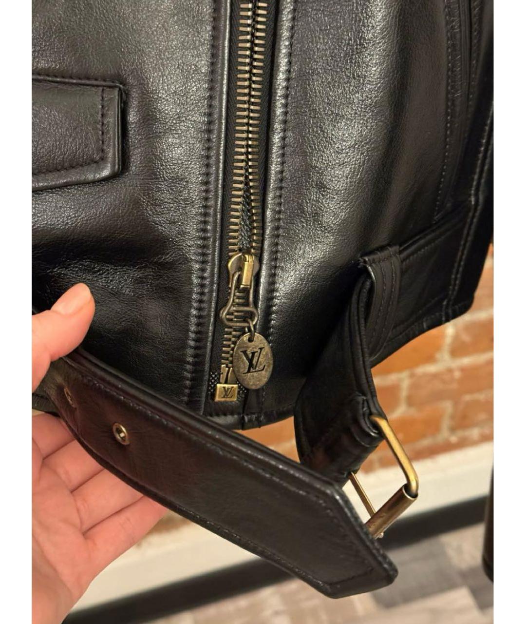 LOUIS VUITTON Черная кожаная куртка, фото 5